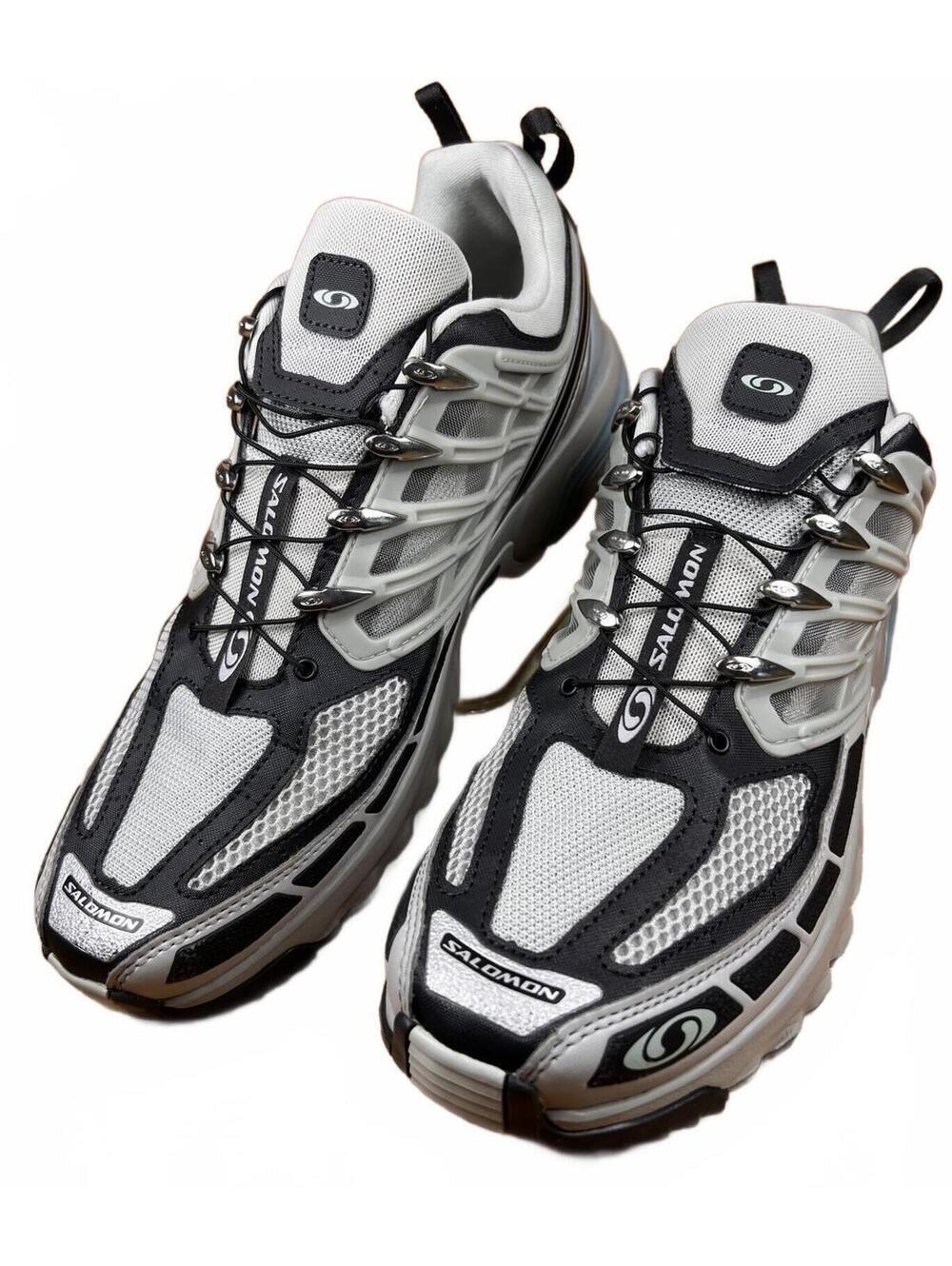 Salomon Gray/Black Unisex Vented Trail Running Shoes, Men’s 12/Women’s 13 - New